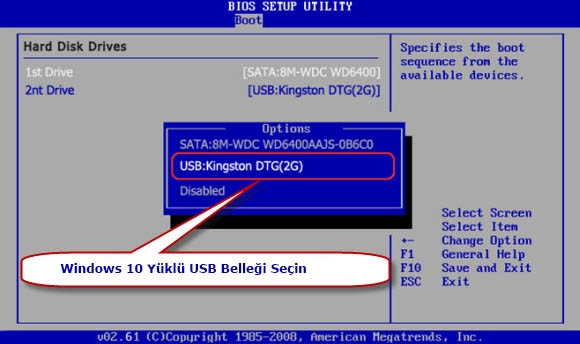 USB Bellekten Windows 10 Nasıl Kurulur?